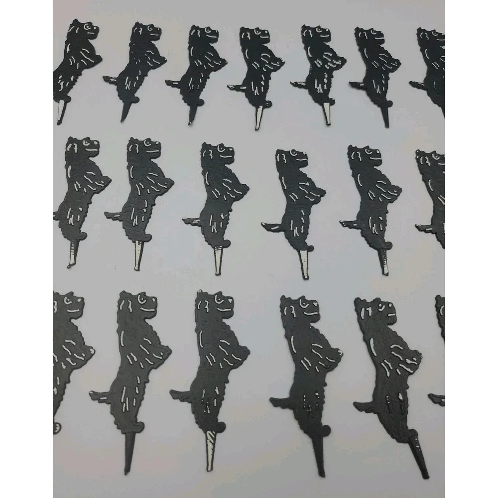 Huge Lot Of 31 Vintage Scottie Dog Cupcake Picks Black And White